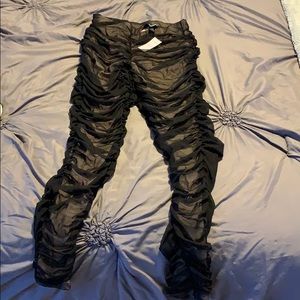 Black Ruffle Leggins